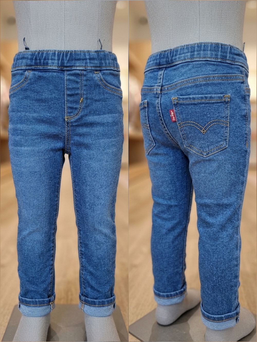 Levi's Toddler Pull-On Denim Jeggings - Blue, Size 2T (Adjustable Waist)